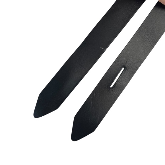 EILEEN FISHER Vegetable Tanned Italian Leather Wrap Belt OS in Black - Picture 3 of 4